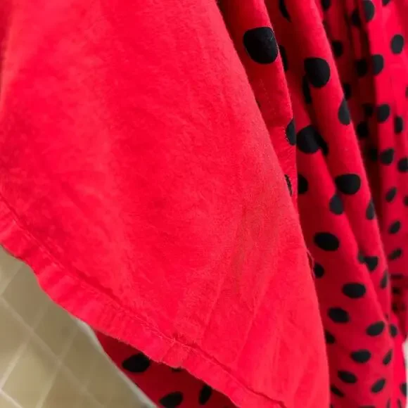 Lindy Bop Dress Polka Dot Off Shoulder Pockets 12 L Retro 40's Twee Rockabilly - Picture 7 of 10